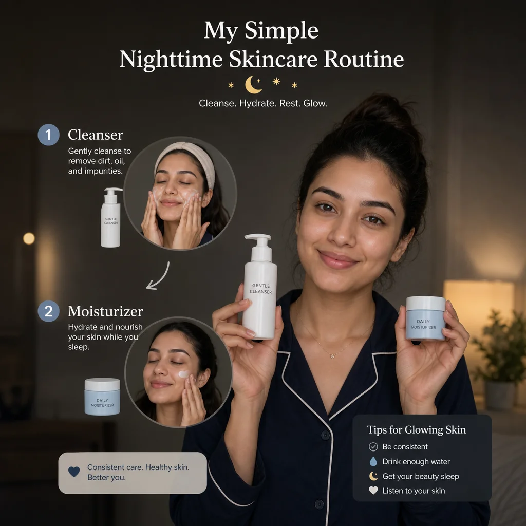 Simple nighttime skincare routine for beginners