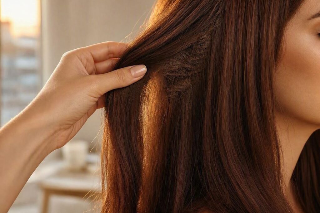 Hair extensions adding weight and tension to the roots